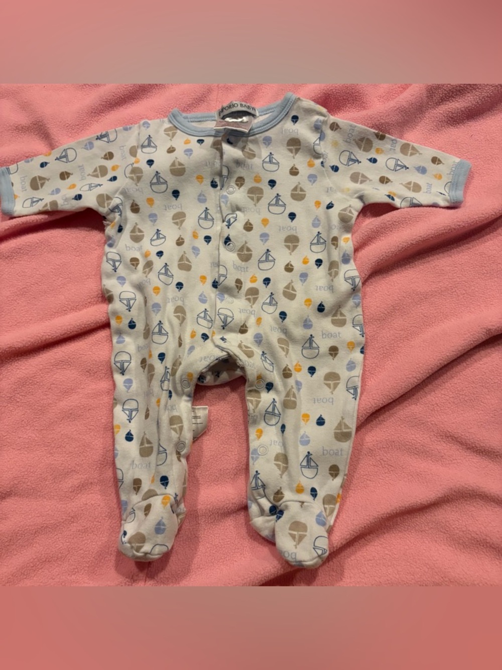 Emporio Baby Boat Footies size 3/6 months